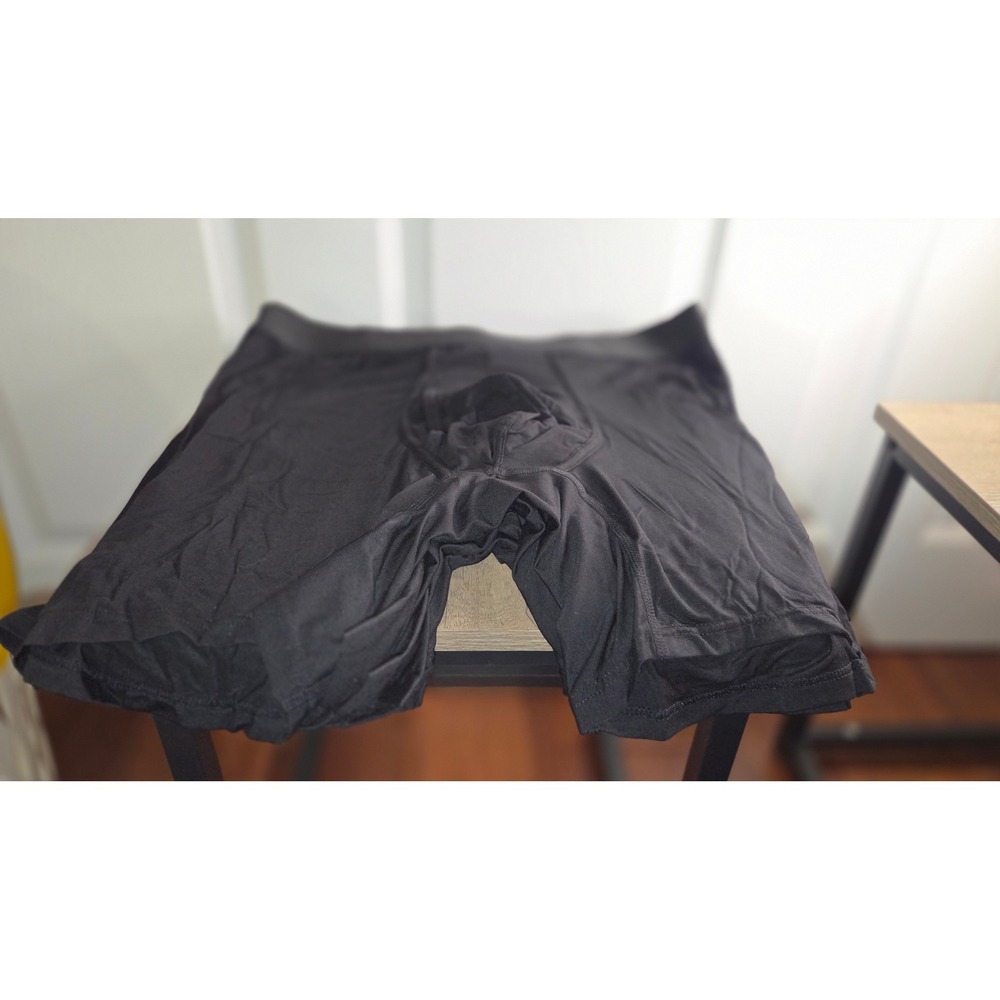 8-pack Black Bamboo Fiber Blend Boxer Briefs Mens XL Stretch Underwear - Picture 2 of 5